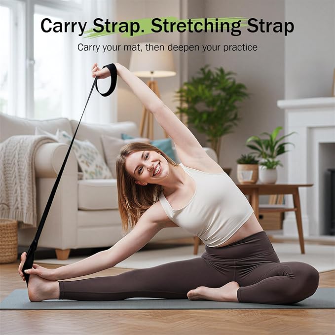 Slim Panda 2-Pack Yoga Mat Straps, Adjustable Yoga Mat Straps, Yoga Mat Storage Straps (Yoga mat not included)