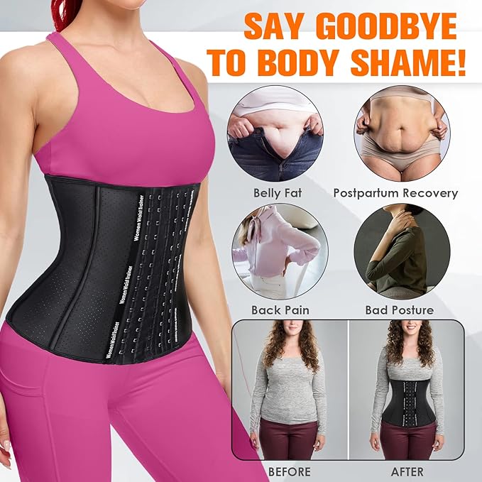 YADIFEN Waist Trainer for Women,Zipper Corset Body Shaper for Tummy Control Neoprene Cincher Sweat Sauna Vest Tank Top