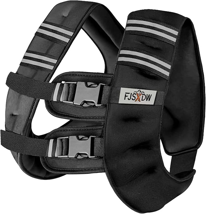 Weighted Vest Weighed Vest Women Men Kids, 8lb/12lb/16lb/19lb Body Weight Vest with Reflective Stripe, Adjustable Weighted Vest for Strength Training, Running, Walking, Workout, Jogging