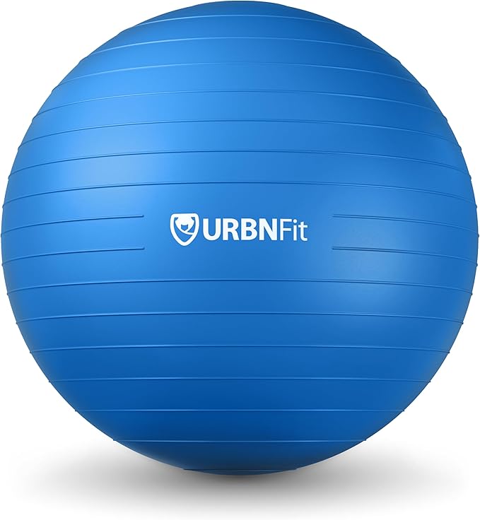 URBNFit Exercise Ball - Yoga Ball for Workout Pregnancy Stability - AntiBurst Swiss Balance Ball w/ Pump - Fitness Ball Chair for Office, Home Gym