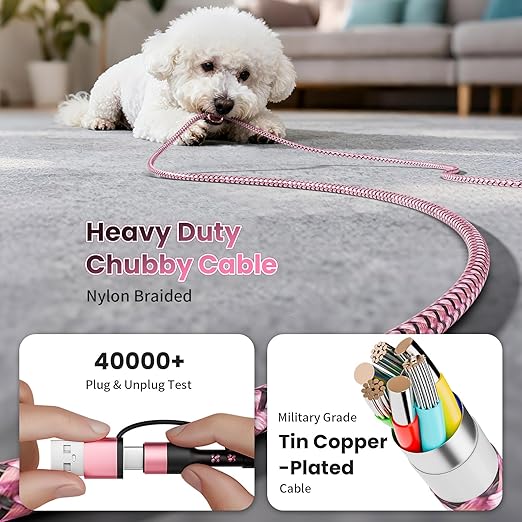 Travel Essentials & Car Accessories, 3 in 2 Multi Charging Cable USB C Multiple Travel Charger, USB A/C to USB C/iWatch Charger/IP, for iWatch Series/Ultra/SE& iPhone 17-8/Galaxy S26/25/Note/iPad-5FT