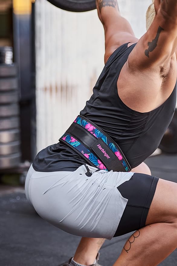 Harbinger Weightlifting Belt, Foam, 4.5" Width, Pink, X-Small - X-Large