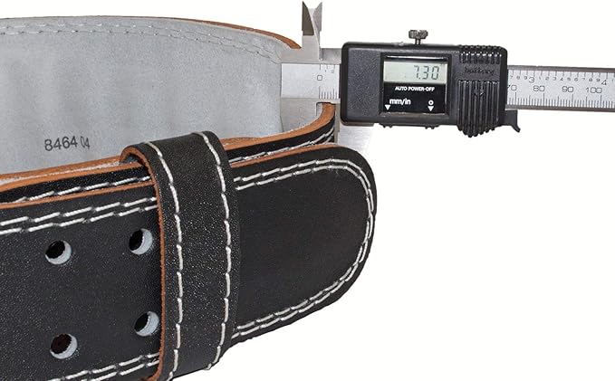 Grizzly Fitness Enforcer Padded Genuine Leather Weightlifting Belt-4" | Suede Lining | Padded for Extra Comfort | Used by Pros | Won't Dig into Hips or Back | Training Belt for Improved Biomechanics