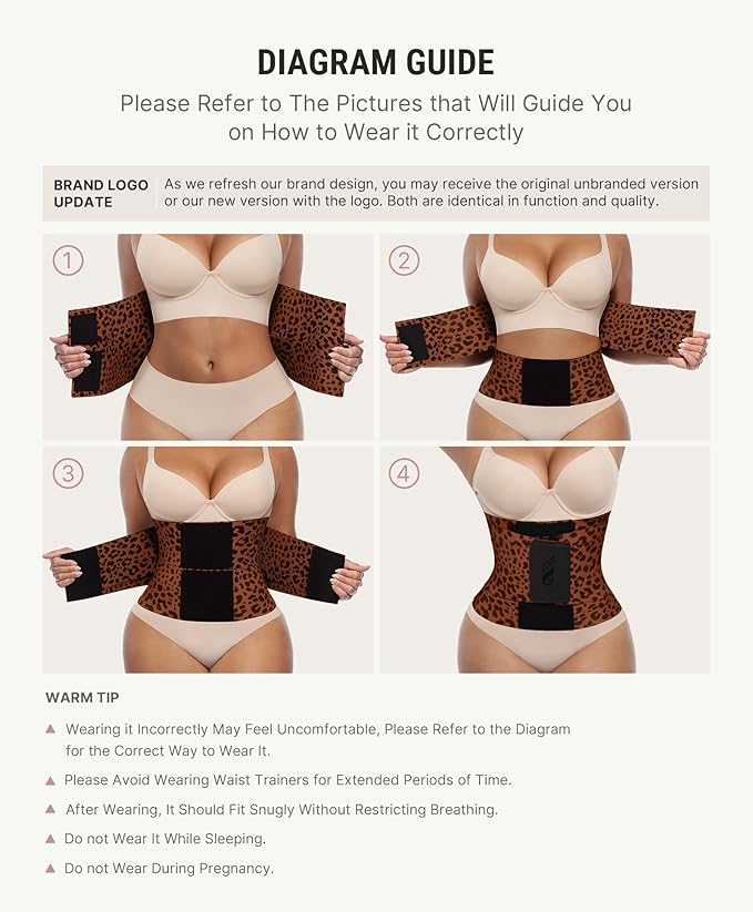 FeelinGirl Waist Trainer Belt Waist Cincher Trimmer Ab Belt Tummy Control Body Shaper with Triple Wrap Women and Men