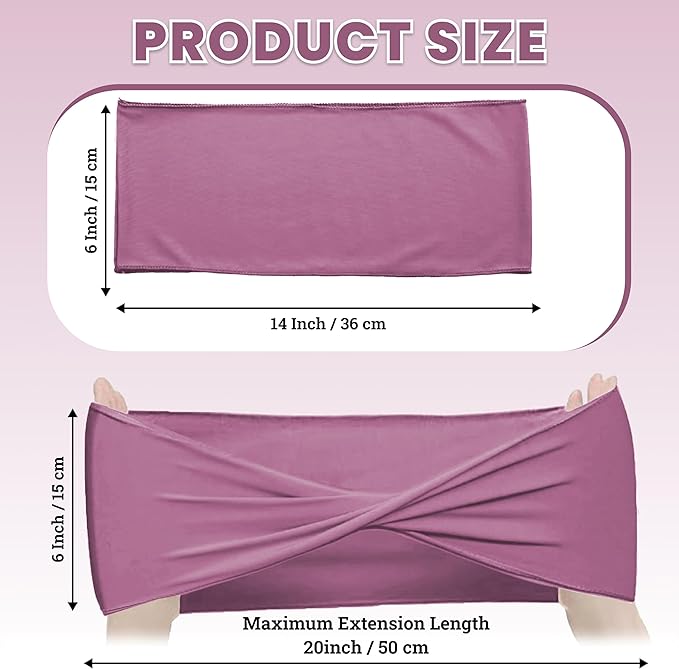 VDS Pack of 75 PCS | Dusty Pink | Spandex Chair Sashes Bows Without Buckle | Stretch Elastic Banquet Universal Folding Chair Band Tie with for Wedding Party Conference Celebration Event Decoration