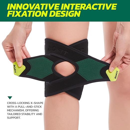 aoFIT Knee Brace for Men Women Knee Pain Meniscus Tear Arthritis Patella Dislocation Best Osteoarthritis Adjustable Compression with Memory Stabilizers for ACL MCL Breathable for Injury Recovery 3XL