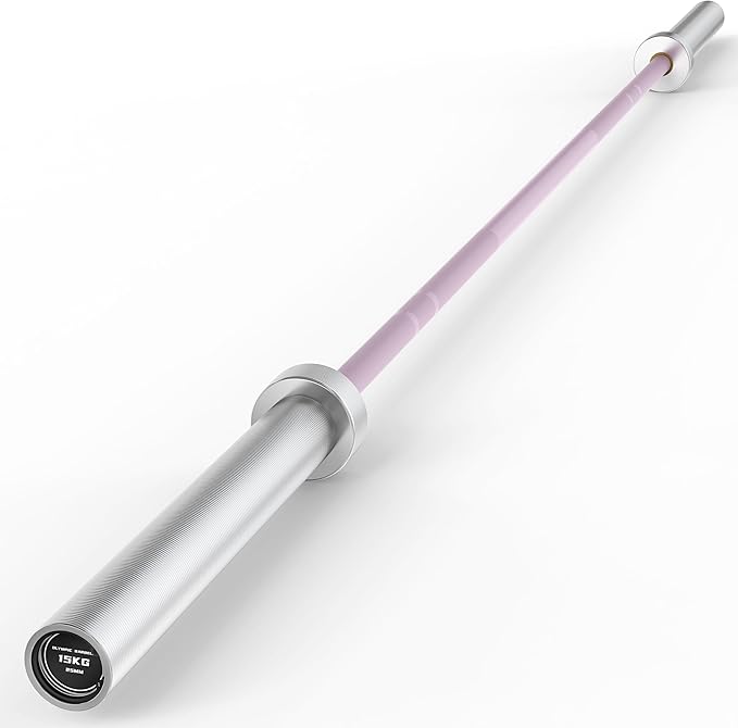 Olympic Barbell 4 ft/5 ft/6 ft/6.5ft/7 ft, 2 Inch Straight Womens Bars, Weight Bar for Strength Training, Weightlifting, Squat, Hip Thrust, Bench Press, Deadlift, 500 lb - 1000 lb Capacity