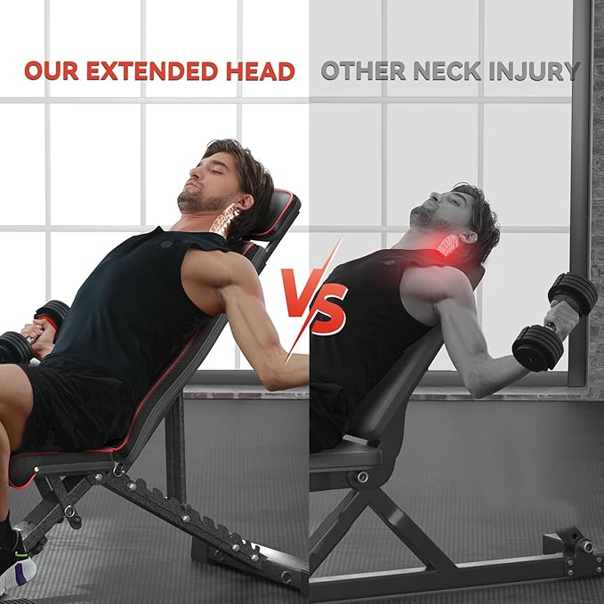 Multi-Function 6 in 1 Weight Bench Set - Leg Press, Preacher Curl Rack, Adjustable Workout Bench & Squat Rack for Full Body Exercise, Fitness Strength Training for Home Gym
