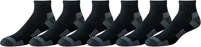 Amazon Essentials Men's Athletic Ankle Socks, Cushioned with Arch Support, Moisture Wicking