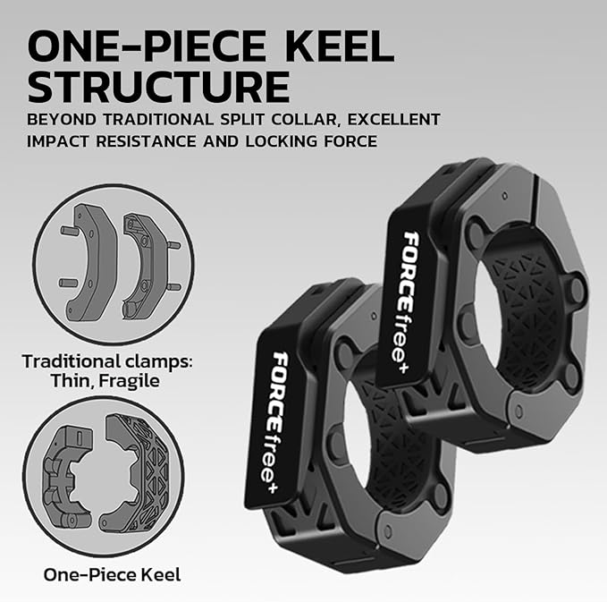 Quick Release Barbell Collars - Slim Design, Non-Slip Secure, High-Strength Durable, Magnetic Convenience - Fits 2-Inch Olympic Bars