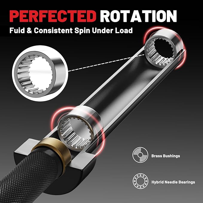 7FT Olympic Barbell 45lb,28MM 2 Inch Olympic Bar for 500/700lbs Capacity with No. 45 Steel,Olympic Weight Bars for Lifting,CrossFit,Bench Press,Deadlift,Squats,Strength Training bars