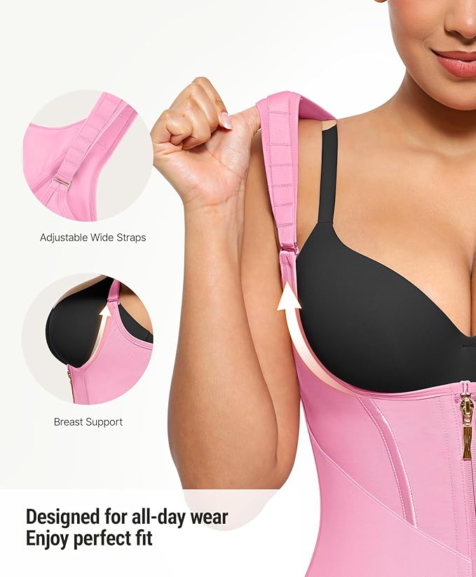 FeelinGirl Waist Trainer Vest for Women Tummy Control Corset Body Shaper Back Support Adjustable Straps Workout Faja