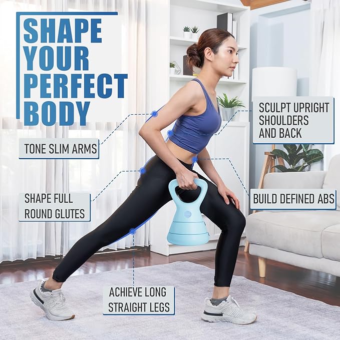 EAST MOUNT 15LB Adjustable Kettlebell Set – 3-in-1 (5/9/15 LB), Compact Adjustable Weights, Wide Triangle Handle and Wrist-Friendly Design for Home Gym, Full-Body Workouts and Strength Training