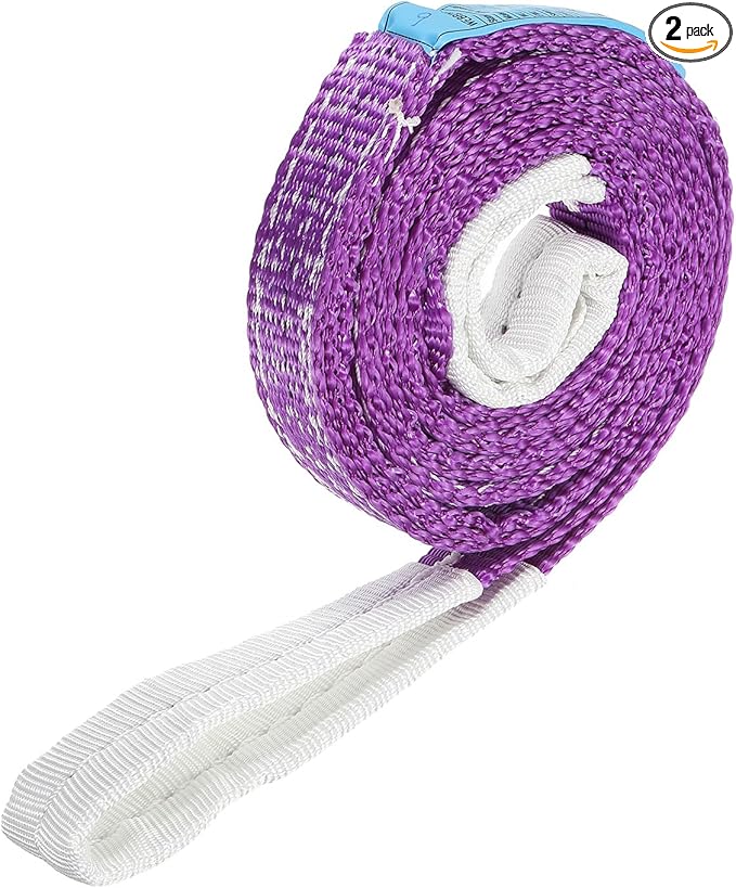 PATIKIL Lifting Slings Straps, 1 Pcs Polyester 6ft Heavy Web Slings Duty Flat Lifting Belts Pull Lifting Straps Slings Mount(2204lbs), Purple