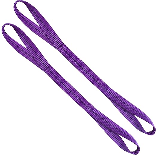 Lift Sling Straps,1" x 2' 2-Ply Heavy Duty Flat Eye Lift Slings,Polyester Lifting Strap Nylon Tree Saver Recovery Strap Web Sling Rigging Moving Tow Hoist Gear Straps 3200 lb 2600 lb 6400 lb 2 Pack