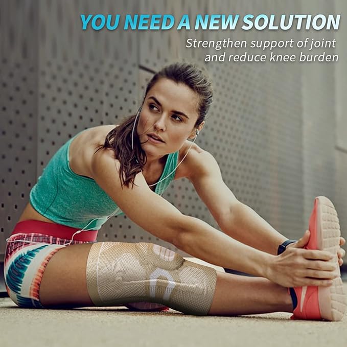 NEENCA Professional Knee Brace for Pain Relief, Medical Knee Compression Sleeve, Knee Support with Horizontal Knit Tech for Meniscus Tear, ACL, Arthritis, Joint Pain, Runner, Workout