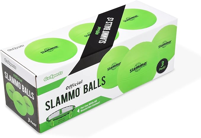 GoSports Slammo Official Replacement Balls 3-Pack - Works for All Roundnet Game Sets - Choose Between Competition Size or XL Size Balls