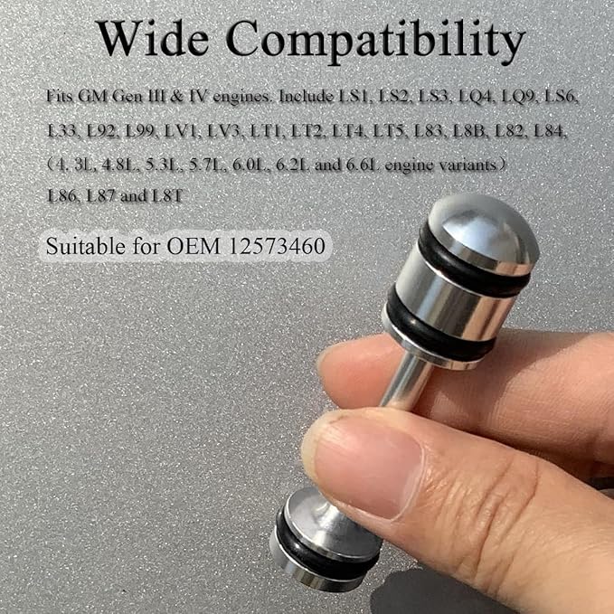2Set Ls Barbell, Aluminum Oil Diverter ls Barbell Fits for Gen III & IV Engines LS1 LS2 LS3 LQ4 LQ9 LS6 L33 L92 L99 4.8L 5.3L 5.7L 6.0L 6.2L ls oil barbell 6061-T6 Aluminum Alloy Material