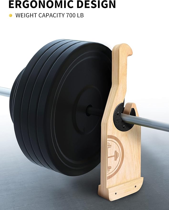 POWER GUIDANCE Wooden Deadlift Jack Barbell Jack Barbell Lift Jack for Weight Training Bar, Barbell Stand with Non-Slip Handle Suitable for Loading/Unloading Barbell Bar