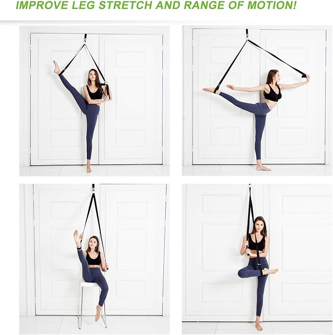 UBING Leg Stretcher, Door Flexibility Trainer, Over The Door Strech Strap for Flexibility, Splits Trainer for Dance Ballet Cheer Gymnastics Taekwondo Stretching