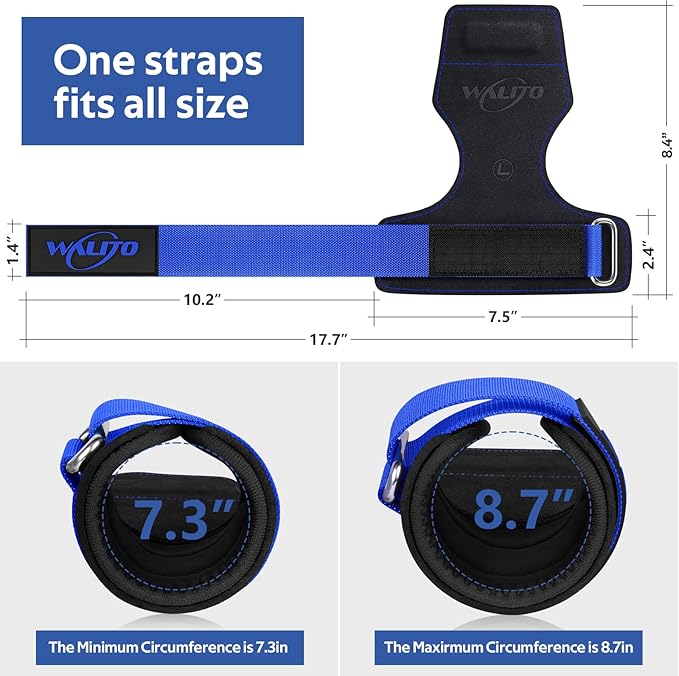 Weight Lifting Wrist Strap，Double Layer Leather Wrist Wraps with Neoprene Padding for Weightlifting & Deadlifts – Adjustable Gym Straps for Men & Women