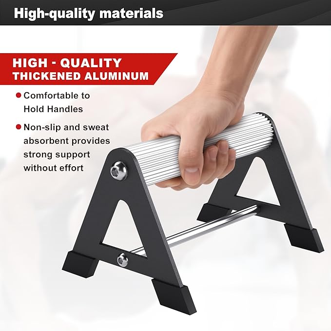 Push Up Bar - Heavy-Duty Stainless Steel Pushup Stands with Non-Slip Base, 500LB Capacity, Portable Home Gym Equipment for Strength Training & Floor Workouts