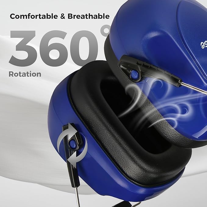ProCase Noise Reduction Ear Muffs, Sound Proof Ear Protection, NRR 28dB Noise Cancelling Headphones for Adults Kids Autism, Hearing Protection for Shooting Gun Range Mowing -2 Packs, Purple & Navy