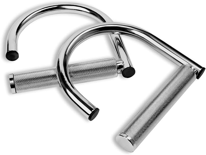 Yes4All 360 Rotation Metal Resistance Bands, Pull Up Handle with Extra-Gripped Knurled Surface, Heavy Duty Industrial Grade Steel Stretch Attachment Handles for Elastic Band Workouts Home Gym
