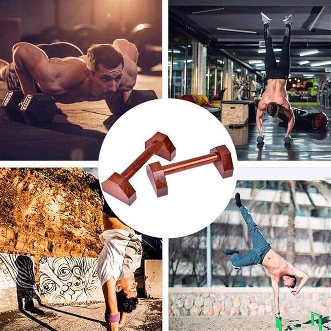 Push-ups Bar Wooden Pushup Stands Press Up Handles Four-Corner Fitness Push-Up Bracket for Chest Muscle Training