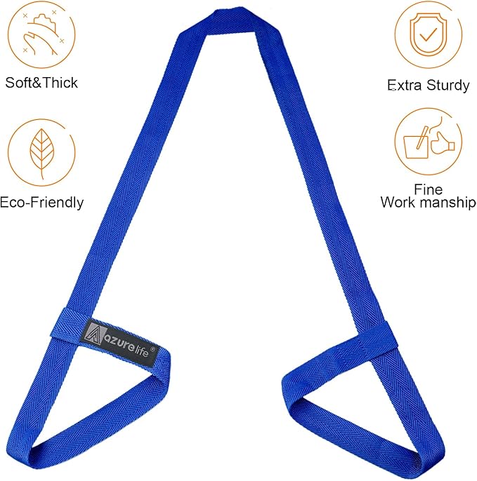 A AZURELIFE [MAT NOT Included] Yoga Mat Sling, Yoga Mat Straps for Carrying, Easy-Cinch Yoga Mat Holder Strap