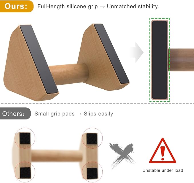 Kipika Push Up Bars, Pushup Stands, Anti-Slip Soft Plastic Push Up Handles, Bottom Anti-Slip Pad, Strength Training Equipment, Perfect for Floor Workout Exercise