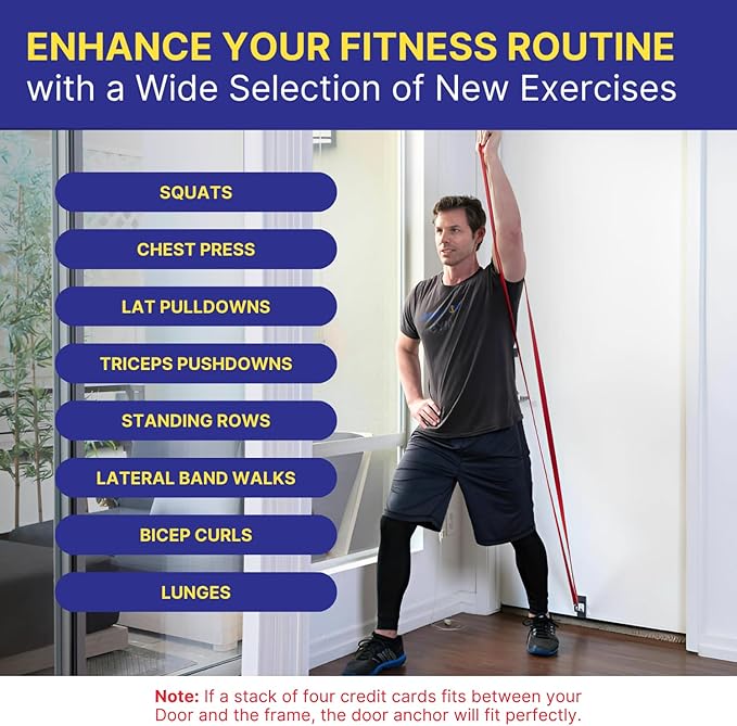 Anchor Gym Door Anchor for Exercise Bands - Resistance Door Anchor for Body Weight Straps, Resistance Band Door Anchor for Strength Training, Yoga, Home Gym, Physical Therapy