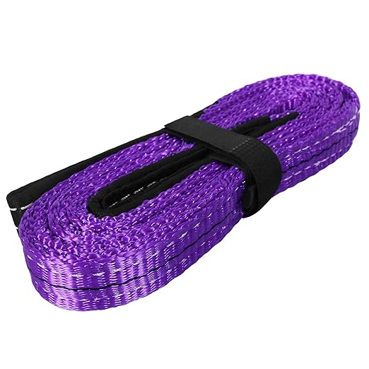 Lift Sling Straps,1" x 7' 2-Ply Heavy Duty Flat Eye Lift Sling,Twist Eye Polyester Lifting Sling Straps Nylon Tree Saver Recovery Strap Web Slings Rigging Moving Tow Hoisting Gear Strap
