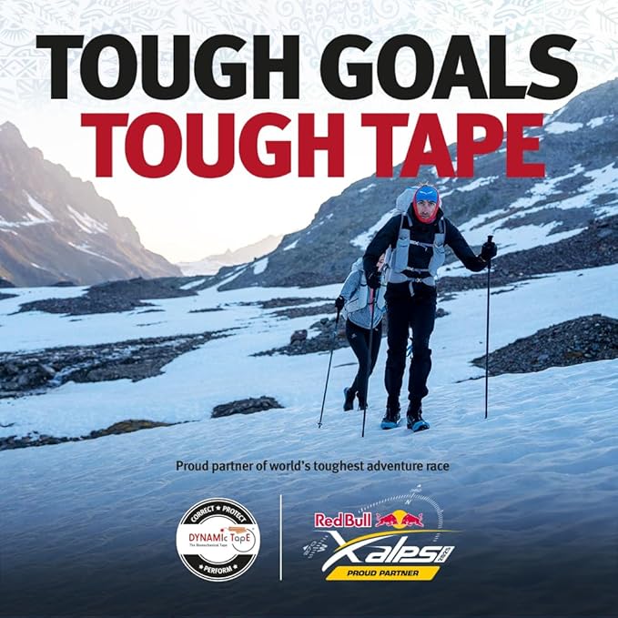 Dynamic Tape Red Bull X-Alps Edition Biomechanical Athletic Tape | 4 Way Stretch & Stronger Recoil than Kinesiology Tape | Designed for Sports, Muscle & Joint Load Management | Recycled | 2" (6 Rolls)