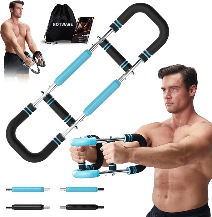 HOTWAVE Twister Arm Trainer, Adjustable Chest & Arm Exerciser for Men Women, Portable Home Fitness Equipment Kit for Upper Body Muscle Strength Training, Ideal for Self-Use or Gifting