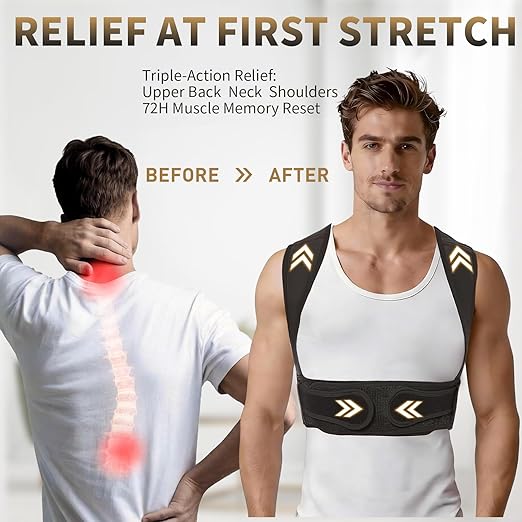 WNIEYO Posture Corrector for Women and Men Back Brace for Women Back Straightener for Effective Lower Back Pain Relief, Scoliosis, and Better Posture Support(XL)