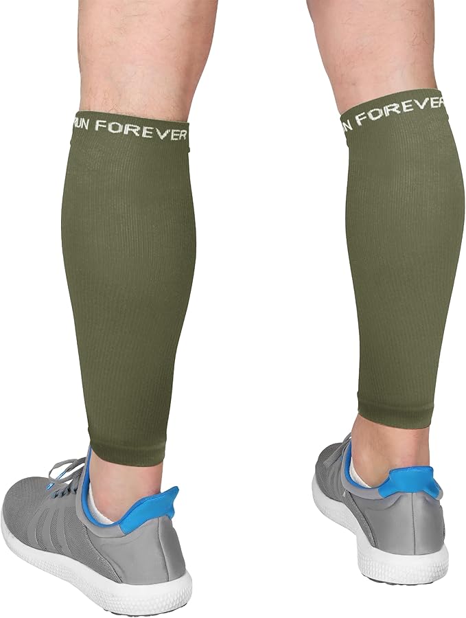 Run Forever Calf Compression Sleeves for Men and Women - Leg Compression Sleeve - Footless Compression Socks for runners