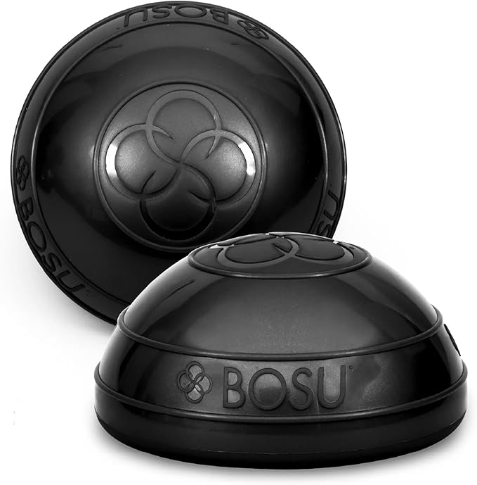 BOSU 6.5 Inch Balance Pods, Stability and Balance Exercise Workout Equipment for Home Gym, Core Training, Physical Therapy and Fitness, 2 Pack, Black