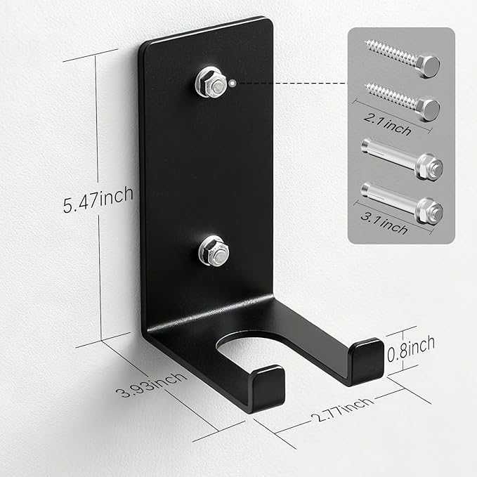 POWER GUIDANCE Olympic Barbell Hanger,Garage Gym Bar Wall Rack,Vertical Barbell Mount Rack,Space Saving Commercial or Home Gym Accessory