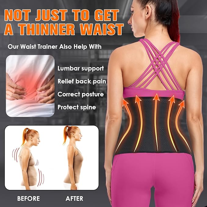 YADIFEN Waist Trainer for Women,Zipper Corset Body Shaper for Tummy Control Neoprene Cincher Sweat Sauna Vest Tank Top