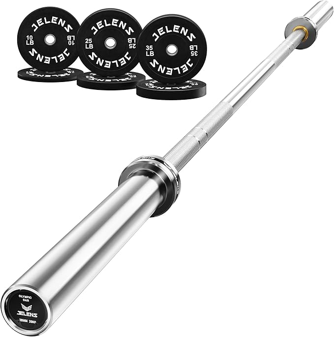 7FT Bar Olympic Barbell, 1000lb Capacity Weight Bar for Strength Training, 2 Inch Strength Training Bar With Knurled Grip for Squats, Deadlifts, Presses, Rows, Curls