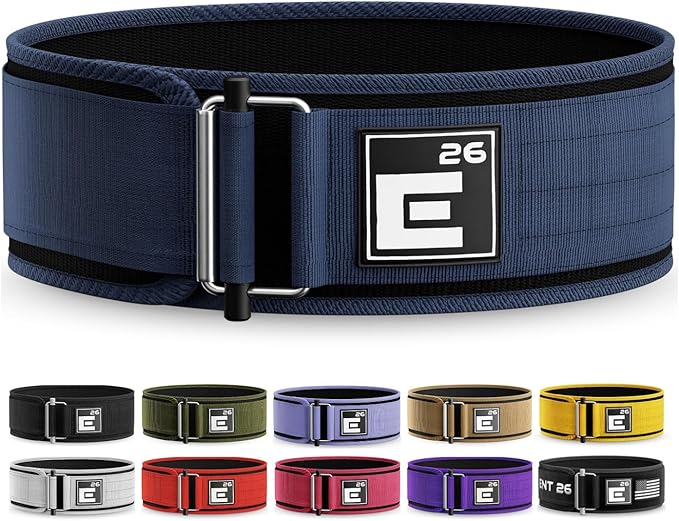 Element 26 Self-Locking Weight Lifting Belt - Premium Weightlifting Belt for Serious Functional Fitness and Olympic Lifting Athletes - Lifting Support for Men and Women - Deadlift Training Belt