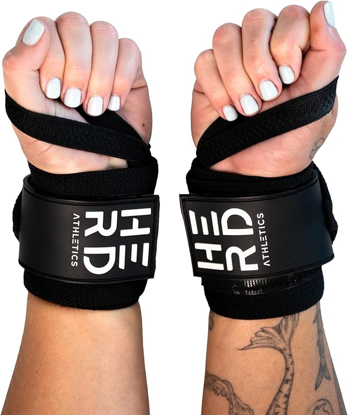 Weightlifting Wrist Wraps – 12" & 18" Adjustable Support with Thumb Loop – Medium Stiffness for Powerlifting, Olympic Lifting, Functional Fitness, Bodybuilding