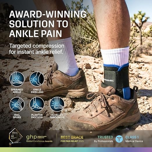 MODVEL Slim Lace Up Ankle Brace, Adjustable Ankle Braces for Men, Ankle Brace for Women, Ankle Support for Women – Figure 8 Ankle Brace Strapping with Soft Pads for Sprained Joint Stability Ankle Wrap