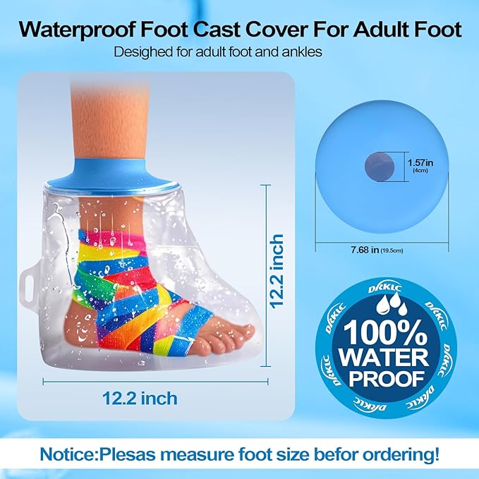 Heel Protector Boot for Pressure Sores with Waterproof Foot Cast Covers for Shower After Surgery. Adjustable Foot Boot for Elderly Bedridden Pressure,Ankle Pillow for Bed, Wheelchairs