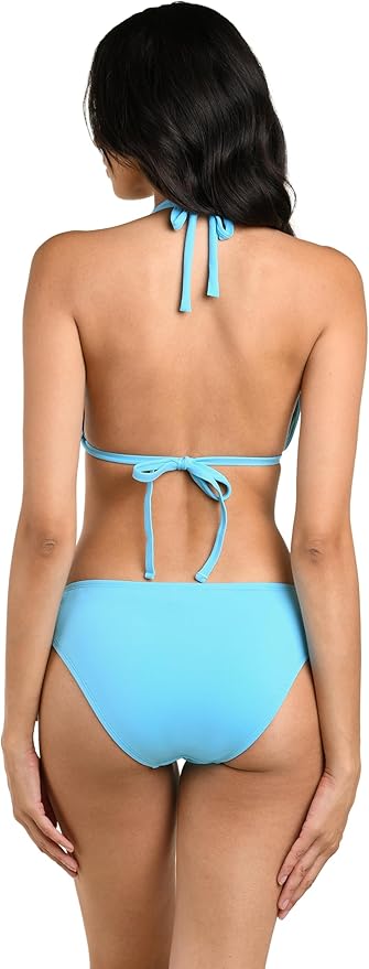 Island Goddess Rouched Halter Bikini Swimsuit Top
