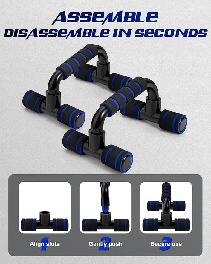 Ergonomic Push Up Bars (2 Pack) - Portable Push Up Handles for Men & Women, Ideal for Home, Gym, or Floor Workouts – Deep Muscle and Strength Training