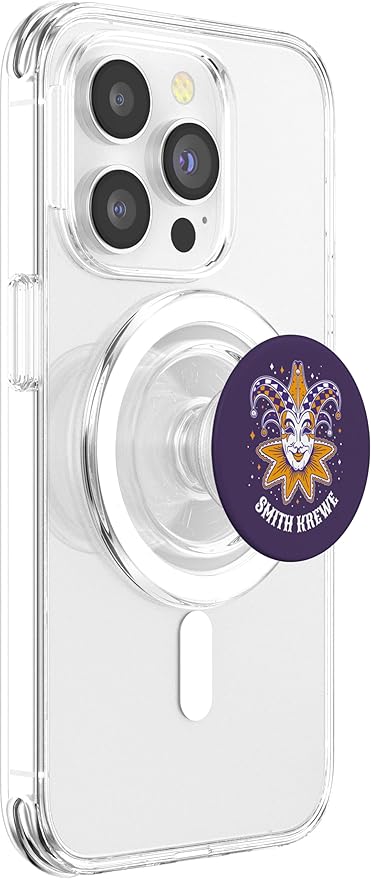 Colorful Mardi Gras Smith Krewe Family Fat Tuesday PopSockets PopGrip for MagSafe