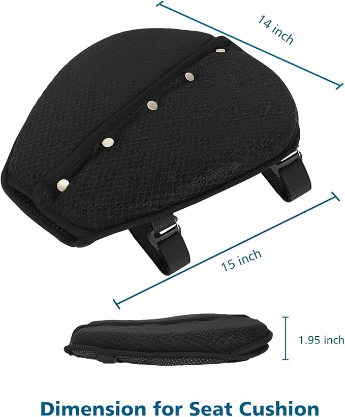 SUNPIE Motorcycle Gel Seat Pad Universal Motor Bike Seat Cover with Sun Protection Covers 3D Honeycomb Breathable Comfortable UV Resistance for Seat Height Adjustment &Vibration Reduction