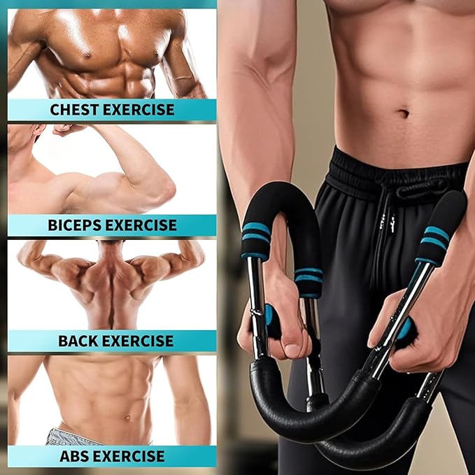 Twister Arm Trainer, 66-110lb Adjustable Fitness Equipment, Chest Workout Equipment for Men, Portable Detachable Upper Body Forearm Strengthener Shoulder Arm Exerciser for Home Gym